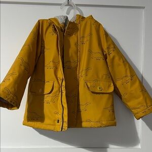 Toddler 18-24M (more like a 2T) Yellow Dinosaur Raincoat